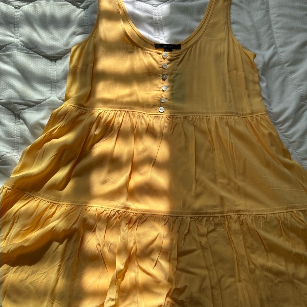 Forever 21 Yellow Mini Dress